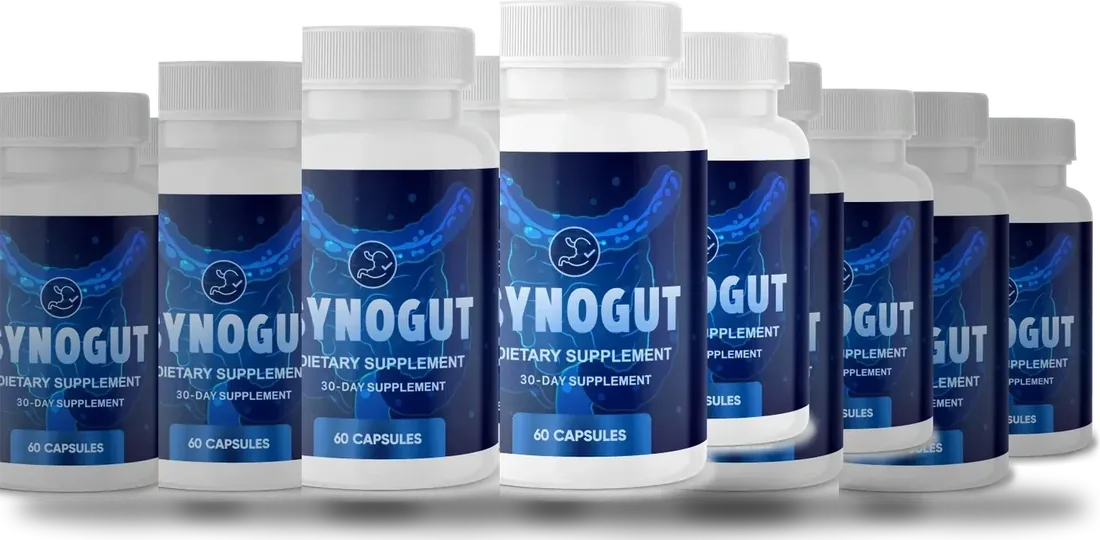 Six bottles of SynoGut capsules